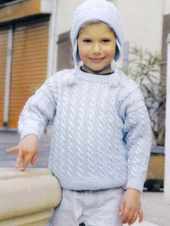 Jumper, cardigan, pants and hats