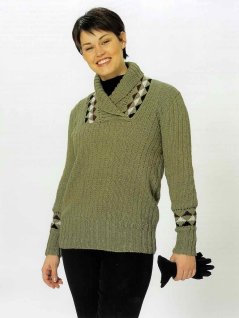 Jumper with shawl collar