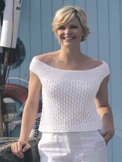 Lace-knit jumper