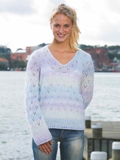 Lace-knit sweater