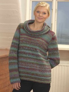Sweater with oversized polo