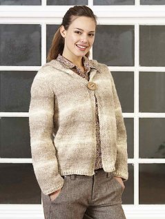 Plain knitted cardigan