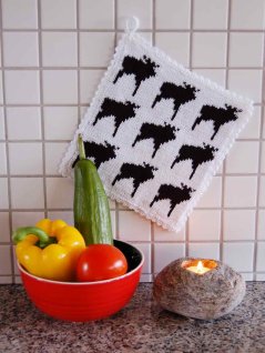Potholder with moose