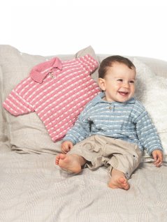 Striped sweater with long or short sleeves