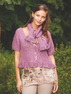 Women's cardigan and scarf