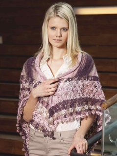 Knitted and crocheted shawl