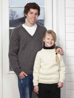 Plain knit raglan sweaters