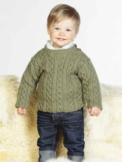 Cardigan and sweater with braid pattern