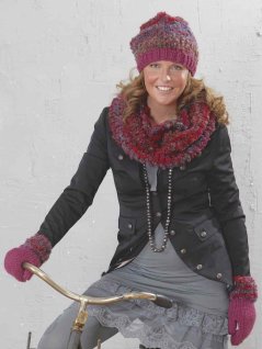 hat, scarf polo and mittens
