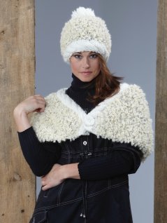 Shoulder warmers and hat