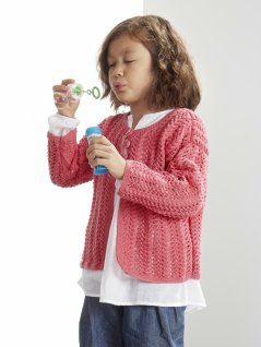 Lace-knit cardigan