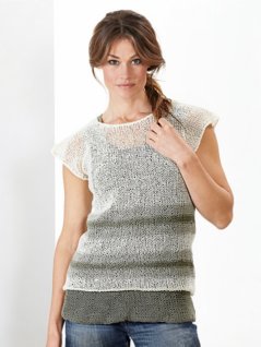 Knitted striped jumper and tank top