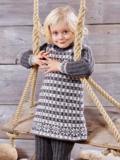 Patterned tunic, tights and hat