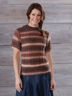 Short-sleeved jumper with braids