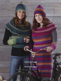 Elasticated tunic, top, hat and wrist warmers