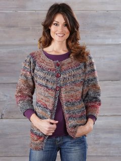 Double yarn cardigan