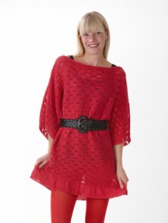 Tunic knitted crosswise