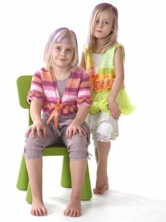 Short sleeve cardigan and vest