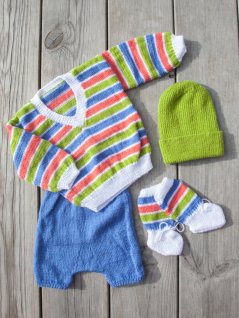 Sweater, pants, hat and socks