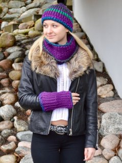 Hat, Neck Tube and Wrist Warmer