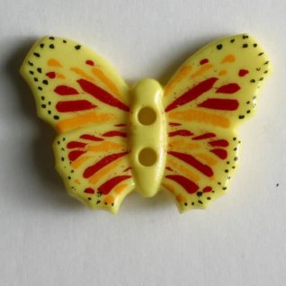 yellow butterfly button