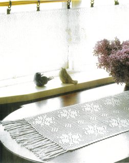 Runner and edge lace for curtains
