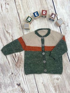 Baby cardigan with stripe