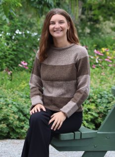 Striped yoke sweater