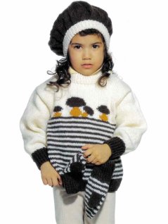 Sweater, hat and mittens