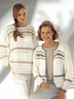 Sweater and cardigan in 2 lengths