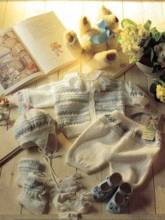 Cardigan, hat, pants and socks