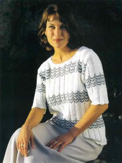 Lace patterned jumper - Knitting patterns &amp; Crochet patterns - Marks &amp; Kattens
