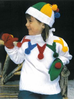 Sweater, hat and mittens
