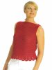 Crochet jumper with cape edge