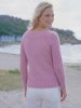 Raglan sweater with ribbed sleeves