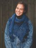 Garter stitch, lace stitch and crochet shawl