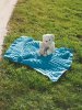 Pleated knitted baby blanket