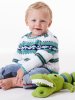 Knitted sweater with pattern in colors