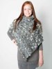 Poncho with buttons
