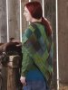 Moss knitted braided shawl
