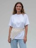 Patterned crocheted hip shawl