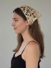 Patterned crocheted hip shawl