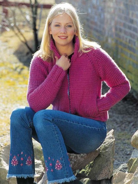 Small cardigan with zipper or button placket