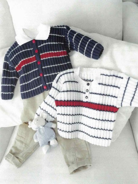 Jumper with slit and cardigan with zipper or buttons