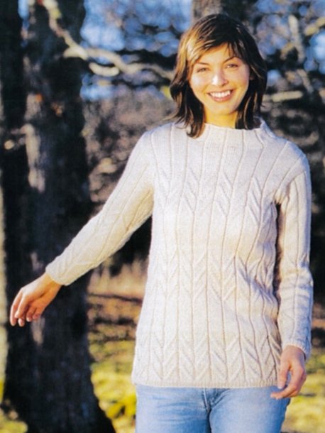 Women's jumper in patterned rib