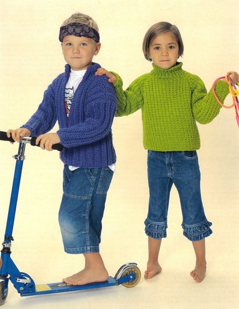 Cardigan and pullover