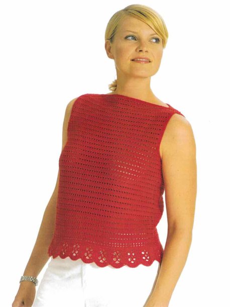 Crochet jumper with cape edge