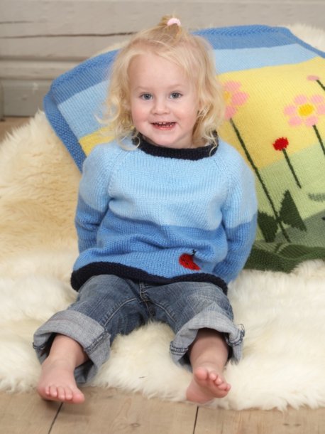 Sweater, cardigan and blanket