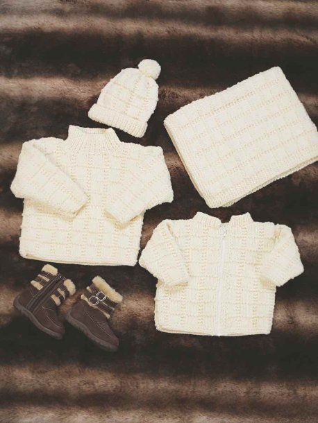 Checkered, baby, children's set and blanket