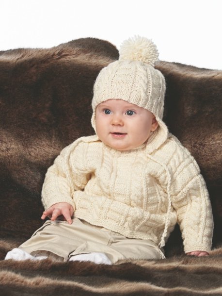 Cable-knit baby set